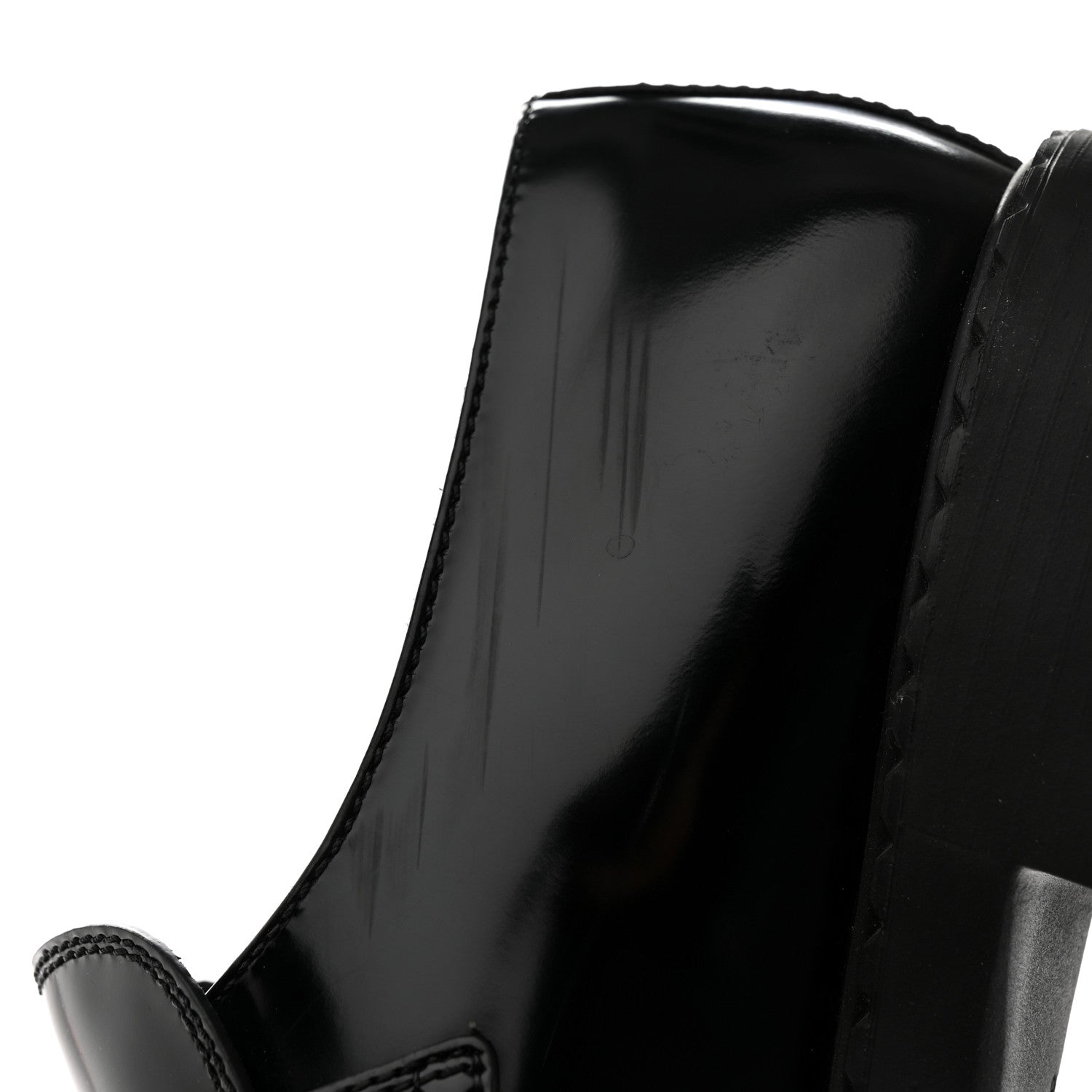 Prada Spazzolato Metal Triangle Logo 50mm Loafers 39.5 Black 9 of 10