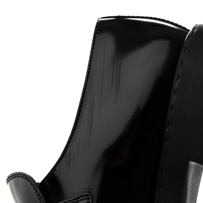 Prada Spazzolato Metal Triangle Logo 50mm Loafers 39.5 Black 9 of 10