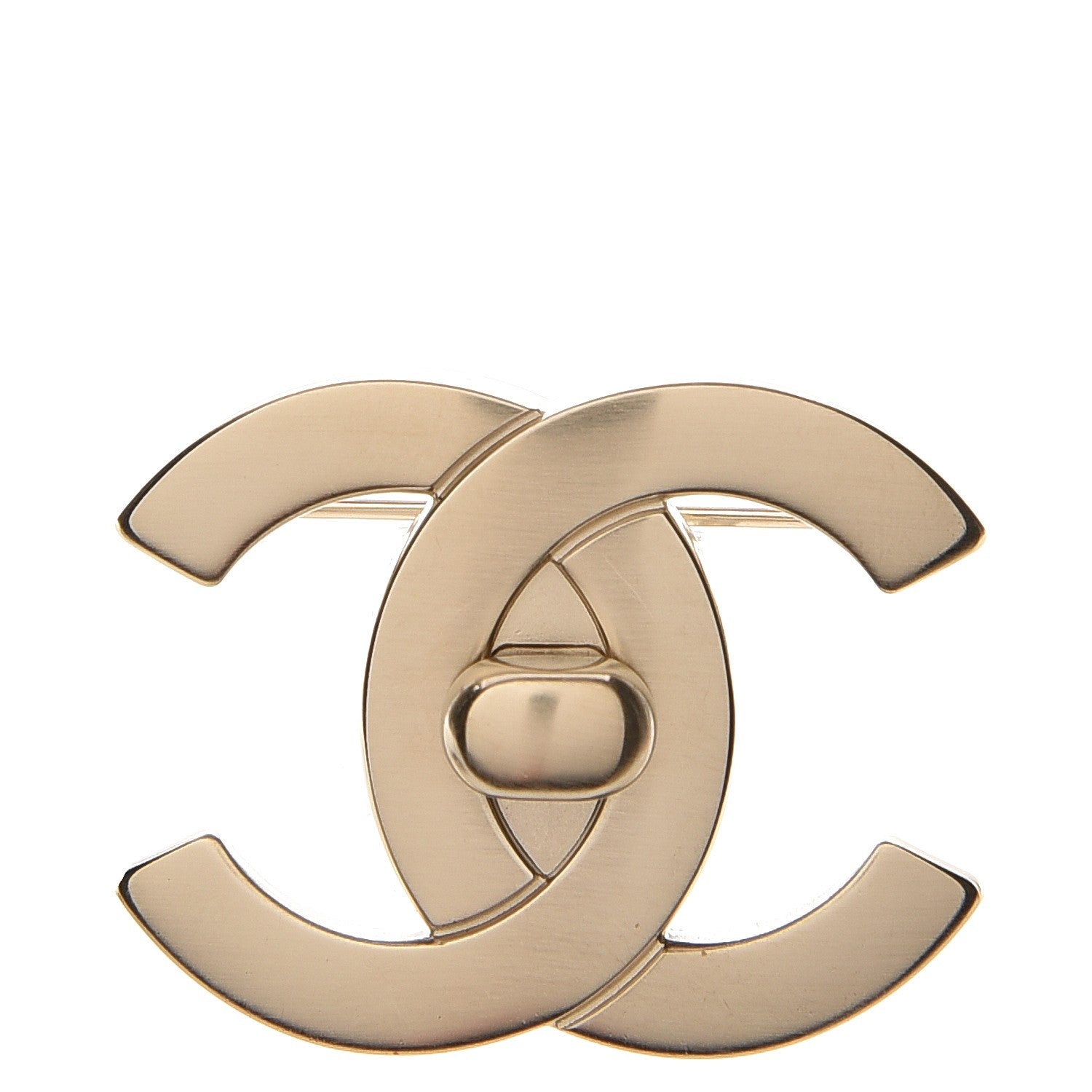 CHANEL ゴールド ダブルCロゴ ブローチ ターンロック Chanel CC Turnlock Brooch Gold 231885 – FASHIONPHILE