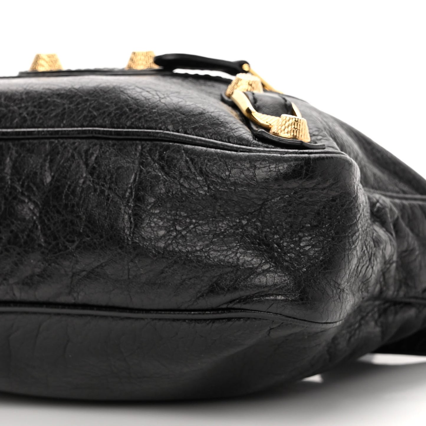 Agneau Giant 12 Gold Hardware Hip Black