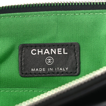 Chanel Lambskin Tweed Quilted Medium Flap Cosmetic Case Multicolor Black 8 of 9