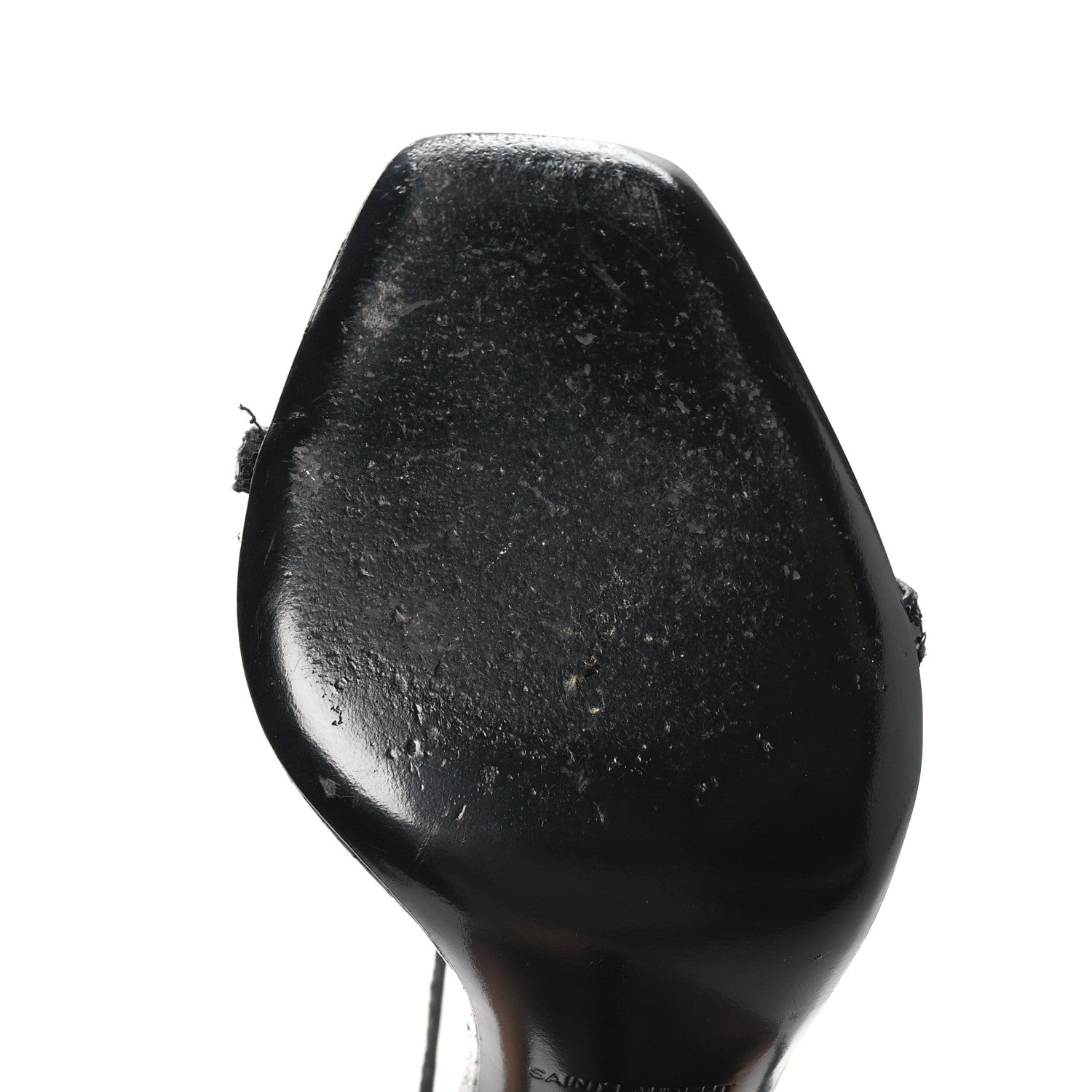 Saint Laurent Glitter Opyum 110 Sandals 36.5 Black 9 of 11