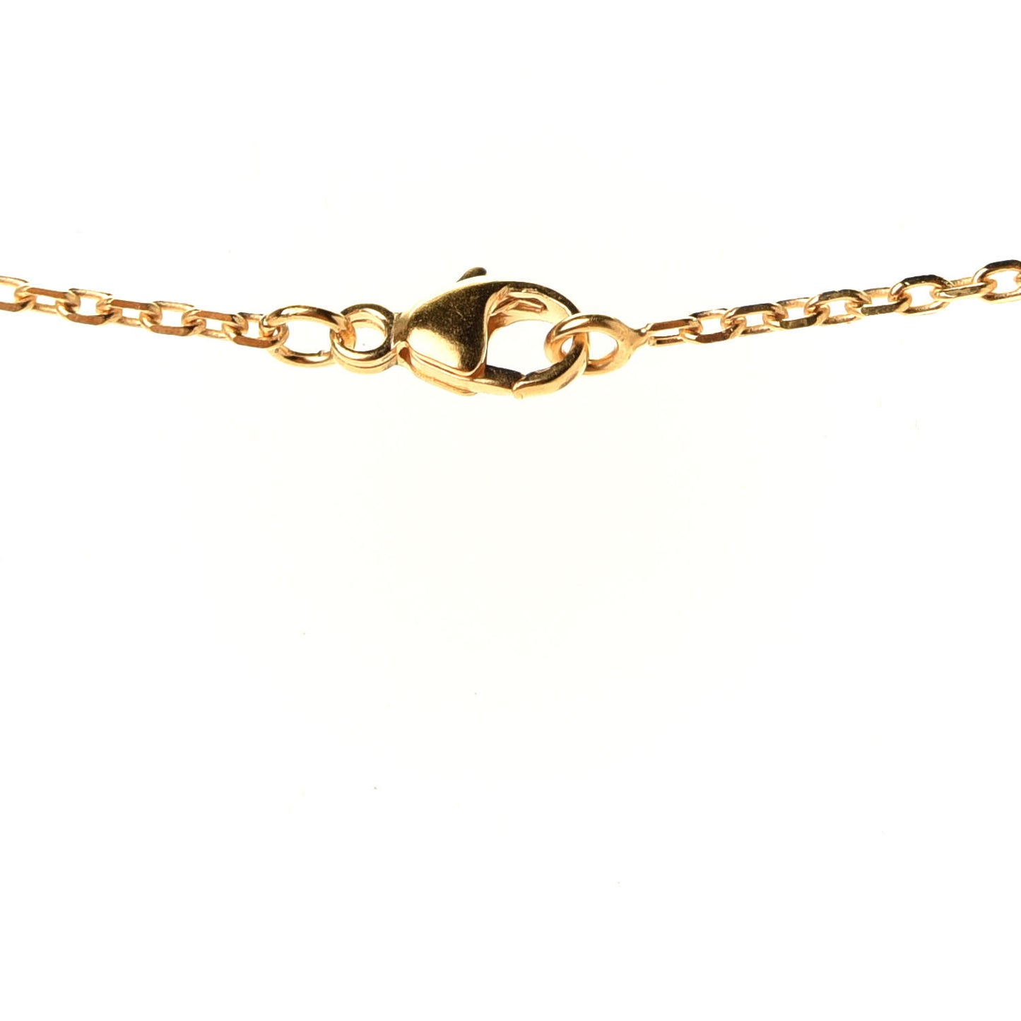 Lacquered Gold Pop H Pendant Necklace Marron Glace