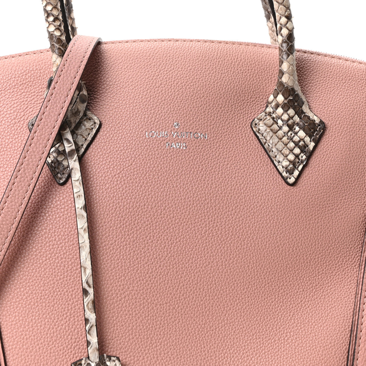 Louis Vuitton Veau Cachemire Snakeskin Soft Lockit MM Magnolia 7 of 9