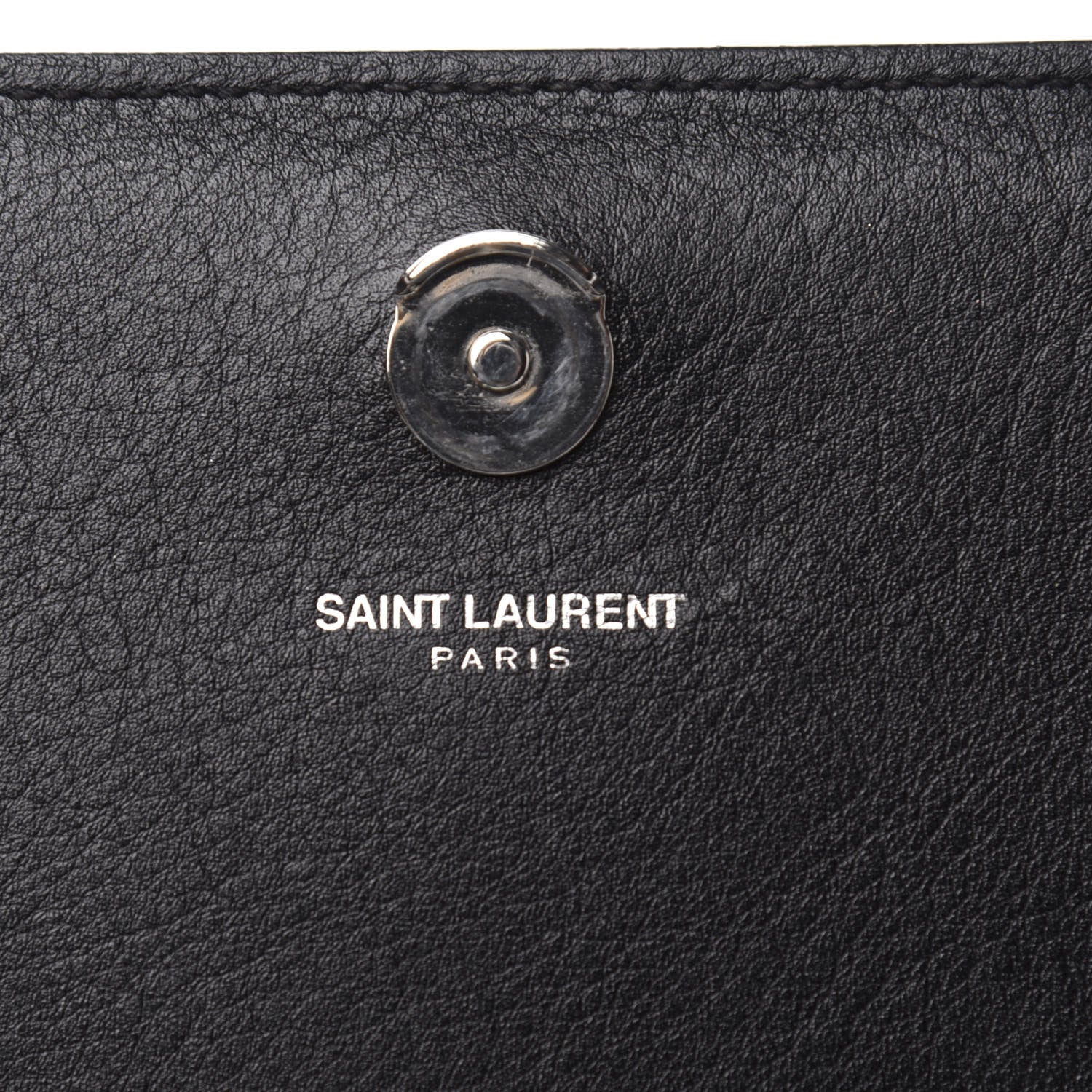 Saint Laurent Calfskin Studded Medium Monogram Satchel Black 6 of 10