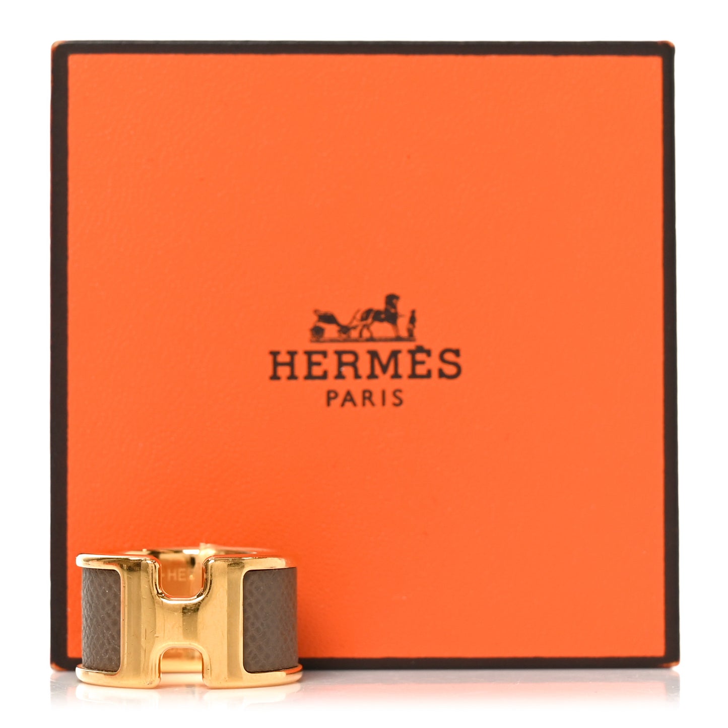Madame Calfskin Large Olympe Ring 55 7.25 Etoupe