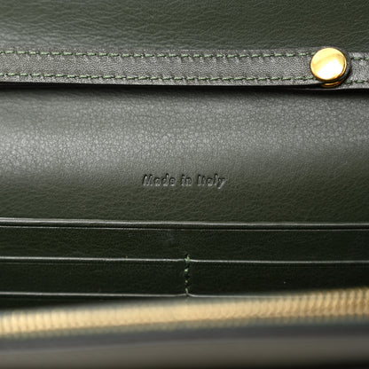 Celine Smooth Calfskin Tri-Color Clutch on a Chain Jade 7 of 10