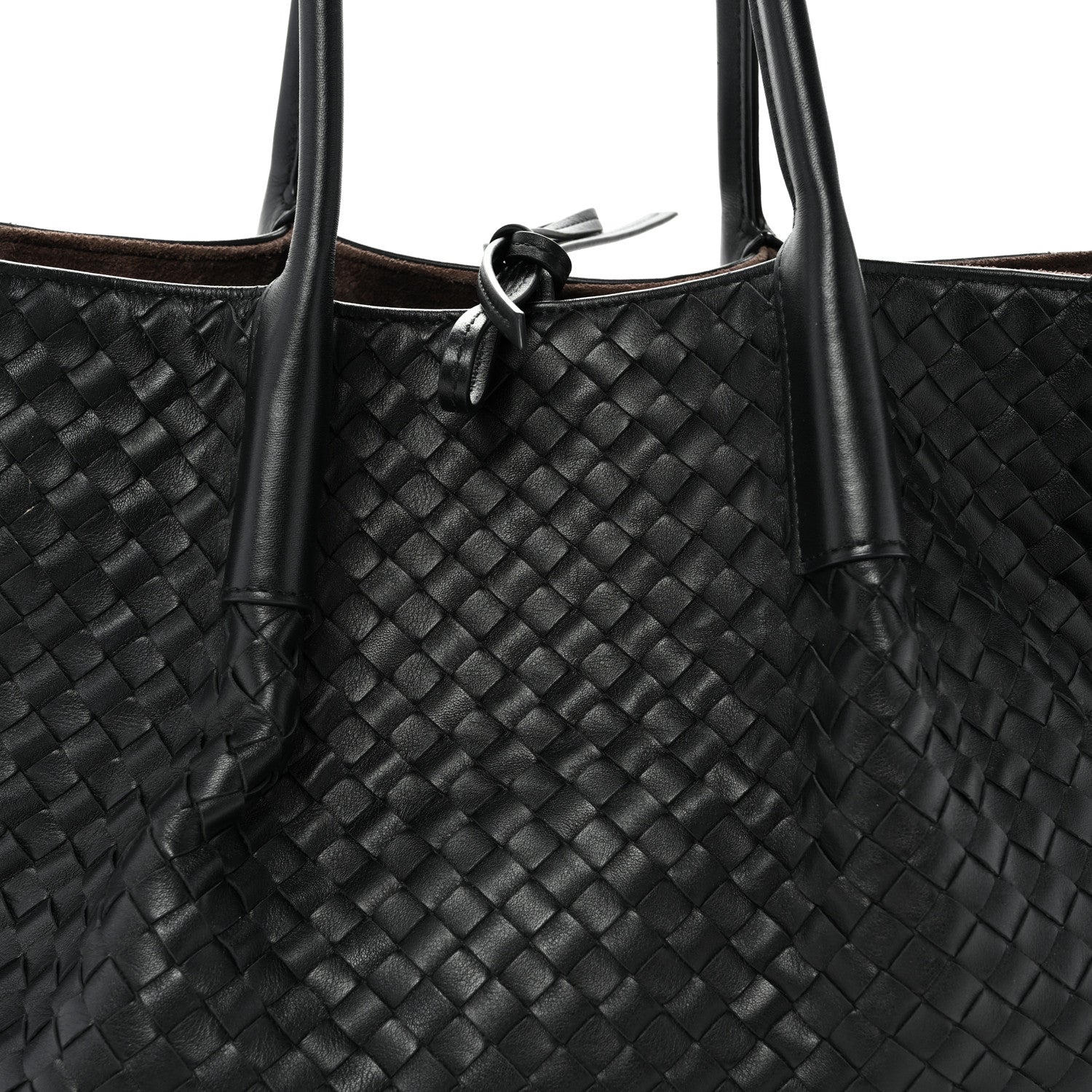 Bottega Veneta Calfskin Intrecciato Pinacoteca Reversible Tote Black Fondant 8 of 10