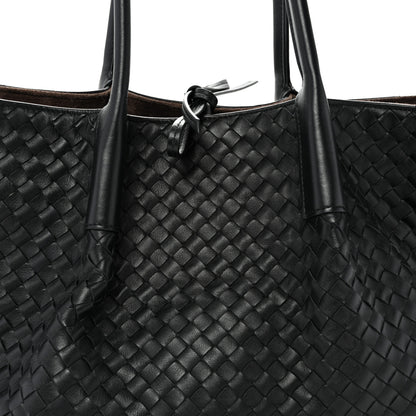 Bottega Veneta Calfskin Intrecciato Pinacoteca Reversible Tote Black Fondant 8 of 10