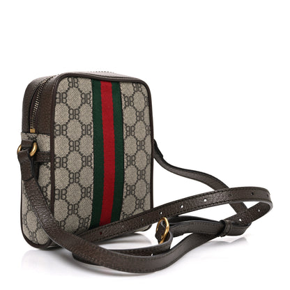 Gucci X BALENCIAGA BB Supreme Monogram Web Mini Ophidia Messenger Beige New Acero 3 of 10