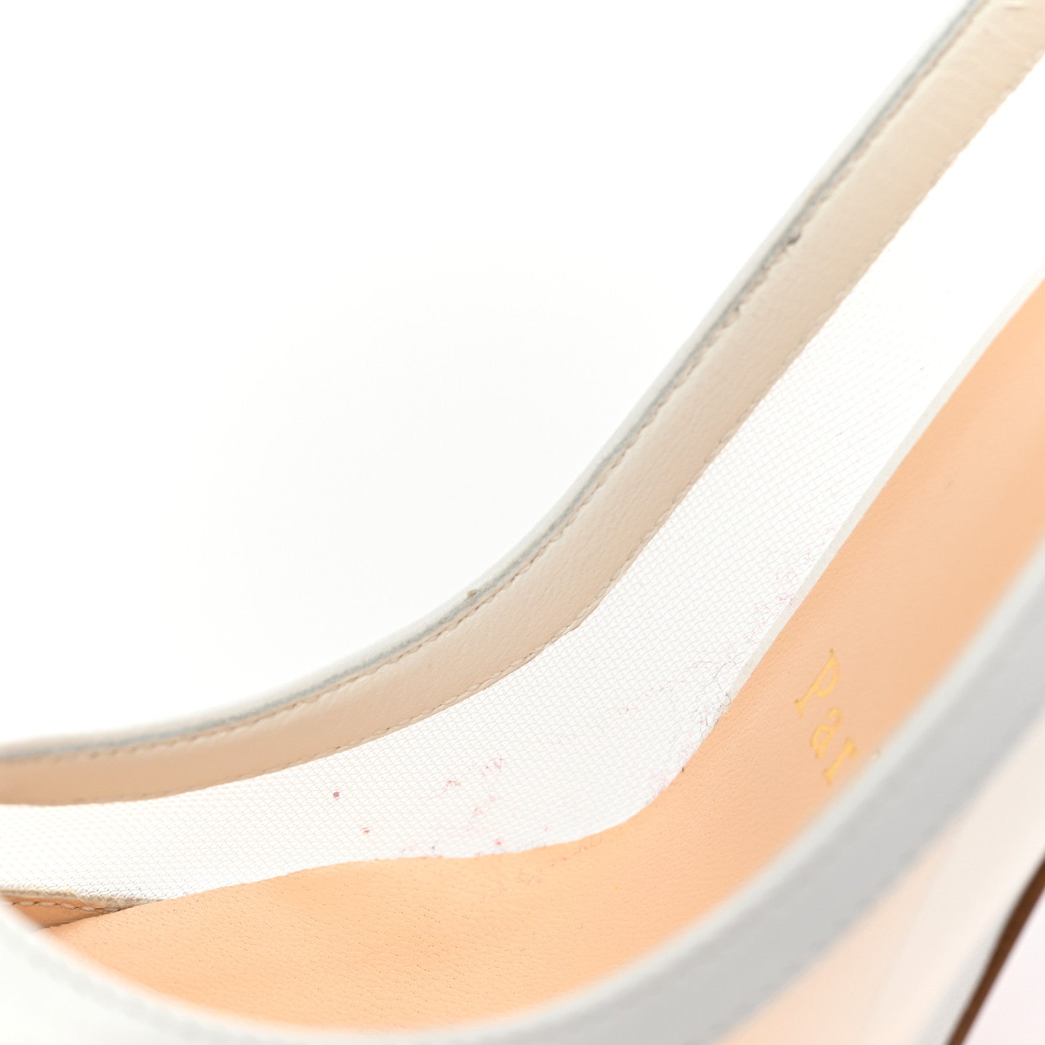 Christian Louboutin Kid Rete Galativi 100 Pumps 36 Bianco 8 of 10