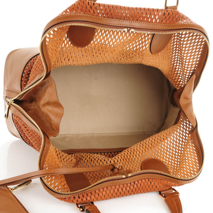 Chloe Lambskin Perforated Charlie Tote Caramel 7 of 9