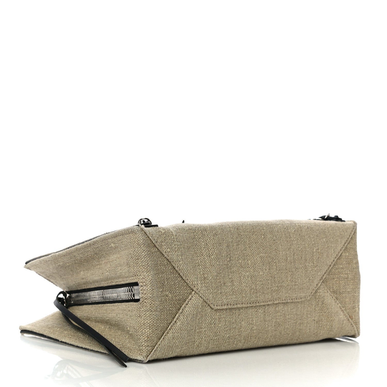 Balenciaga Canvas Papier A6 Zip Around Tote Beige Black 4 of 9