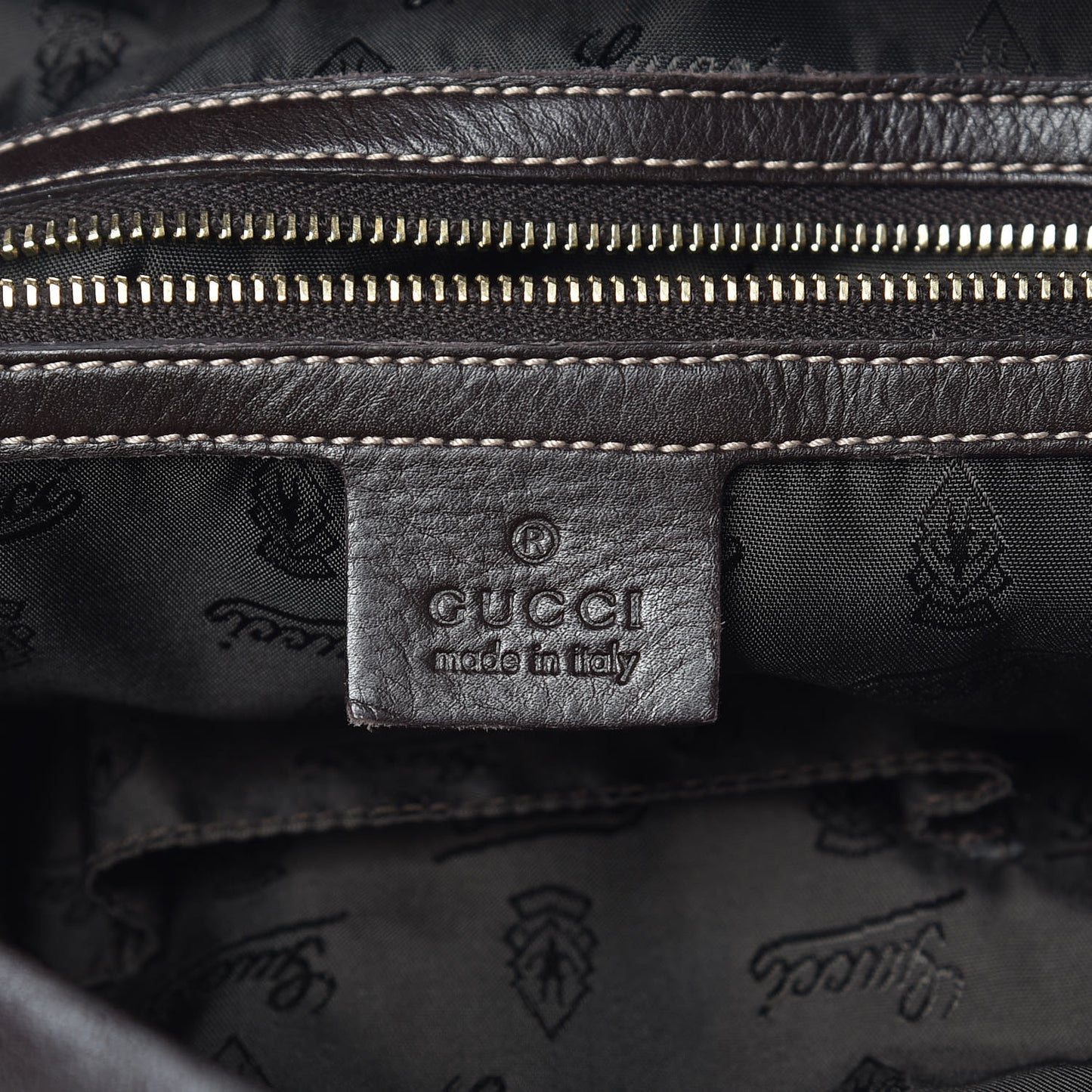 Crystal Monogram Medium Hysteria Tote Dark Brown