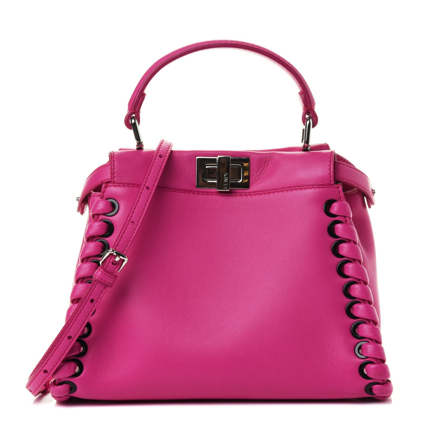 Nappa Lace Up Mini Peekaboo Iconic Satchel Geranio