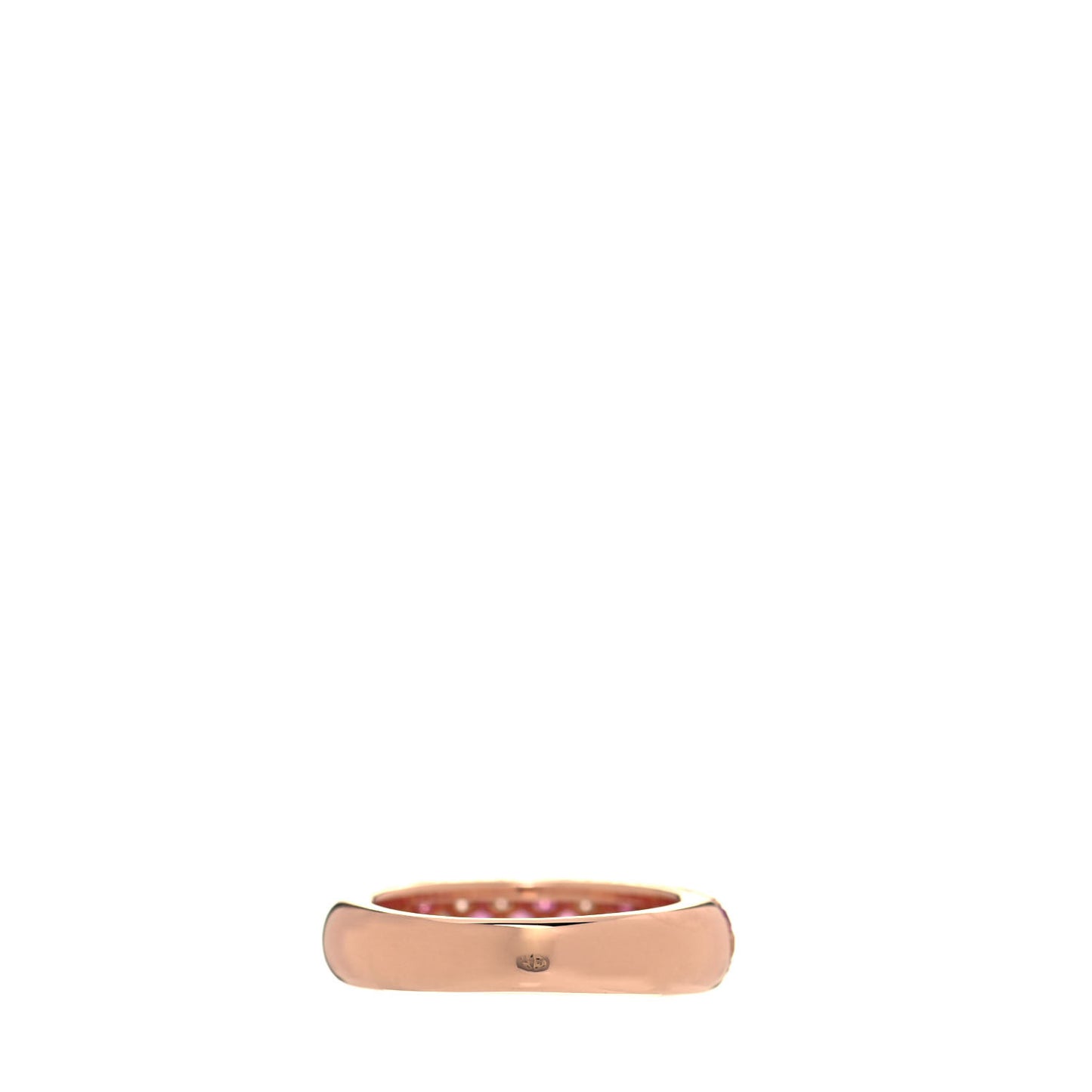 18K Pink Gold Diamond Pink Sapphire 6mm Mimi Ring 52 6