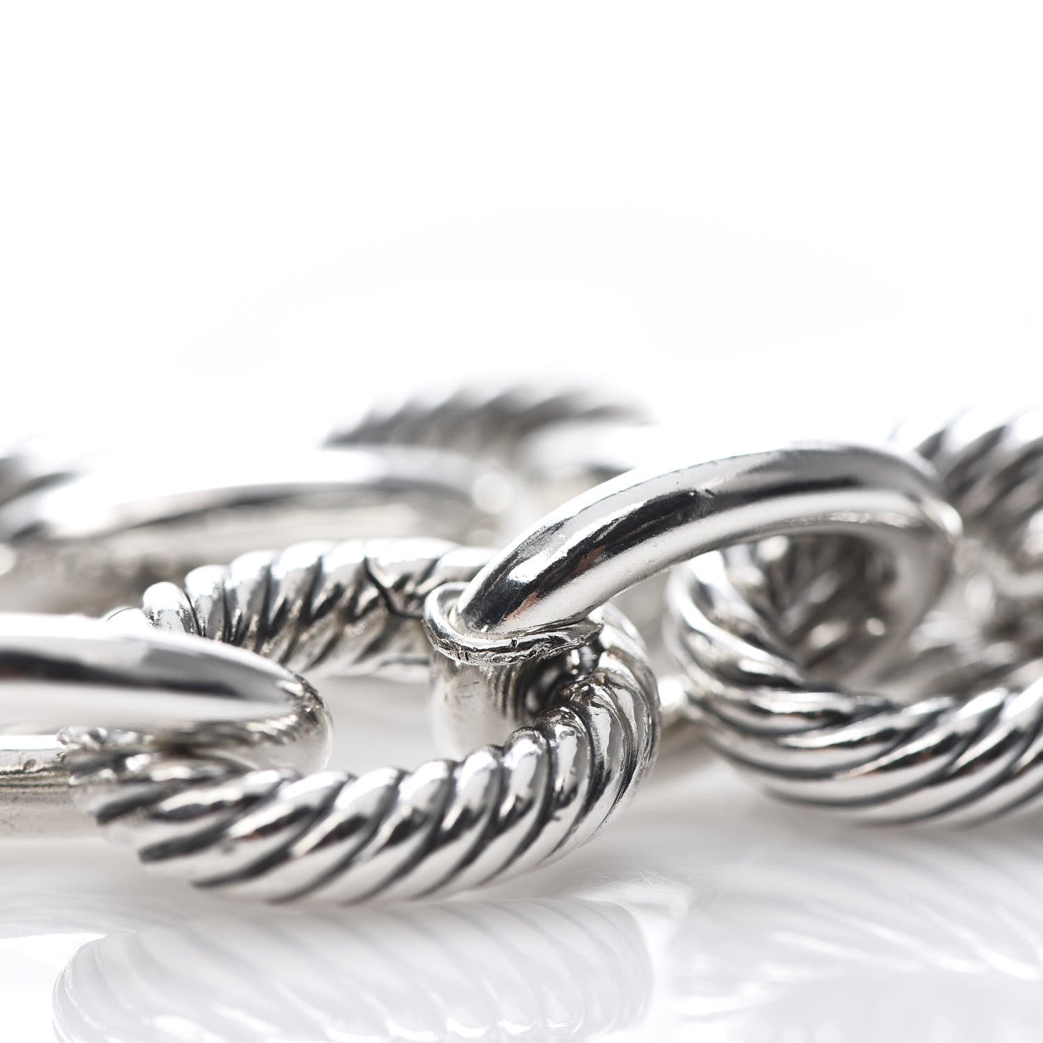 David Yurman Sterling Silver 17mm Extra Large Oval Link Bracelet 4 of 6