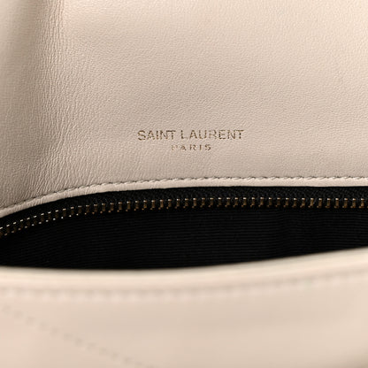 Saint Laurent Lambskin Matelasse Monogram Medium Niki Chain Satchel Nude Powder 8 of 12