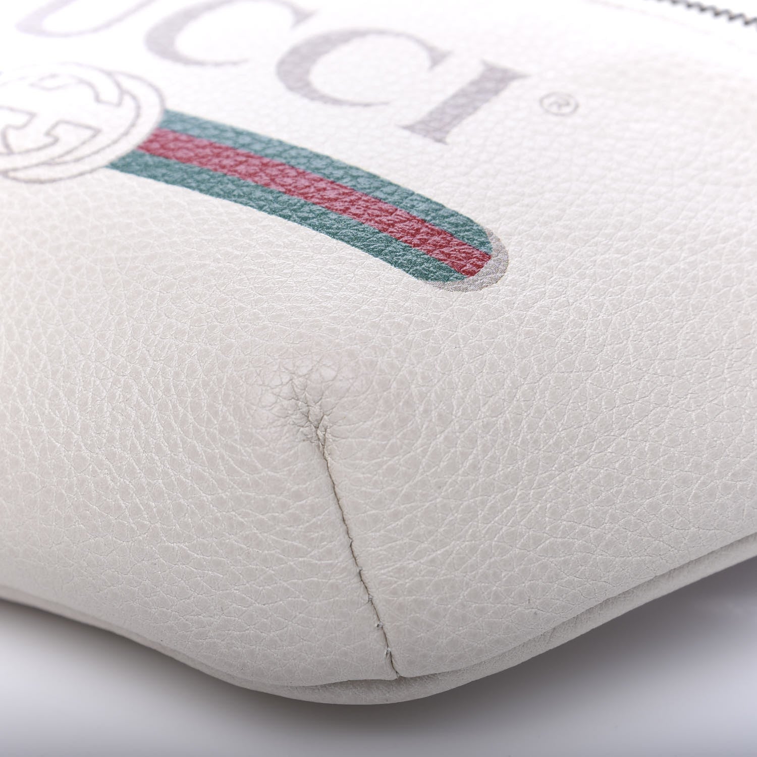 Gucci Grained Calfskin Small Logo Belt Bag White 8 of 9