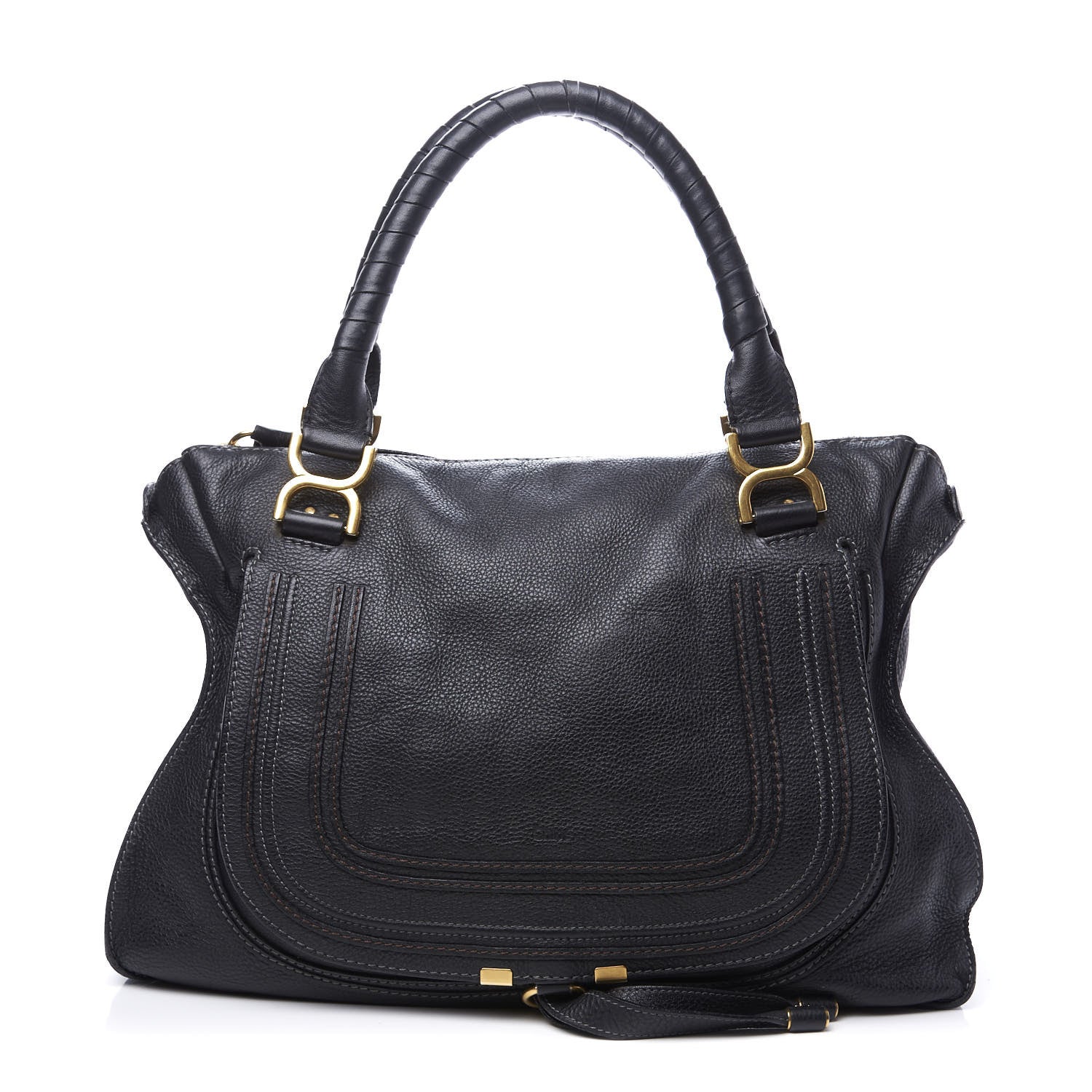 Chloe Calfskin Large Marcie Satchel Black 1 of 12