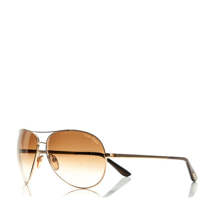 Tom Ford Metal Charles Aviator Sunglasses TF35 Gold 1 of 5