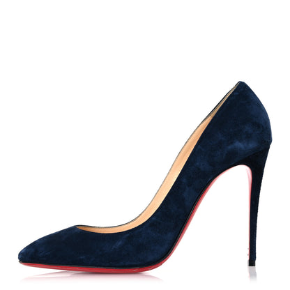 Christian Louboutin Veau Velours Eloise 100 Pumps 38.5 Marine 1 of 14