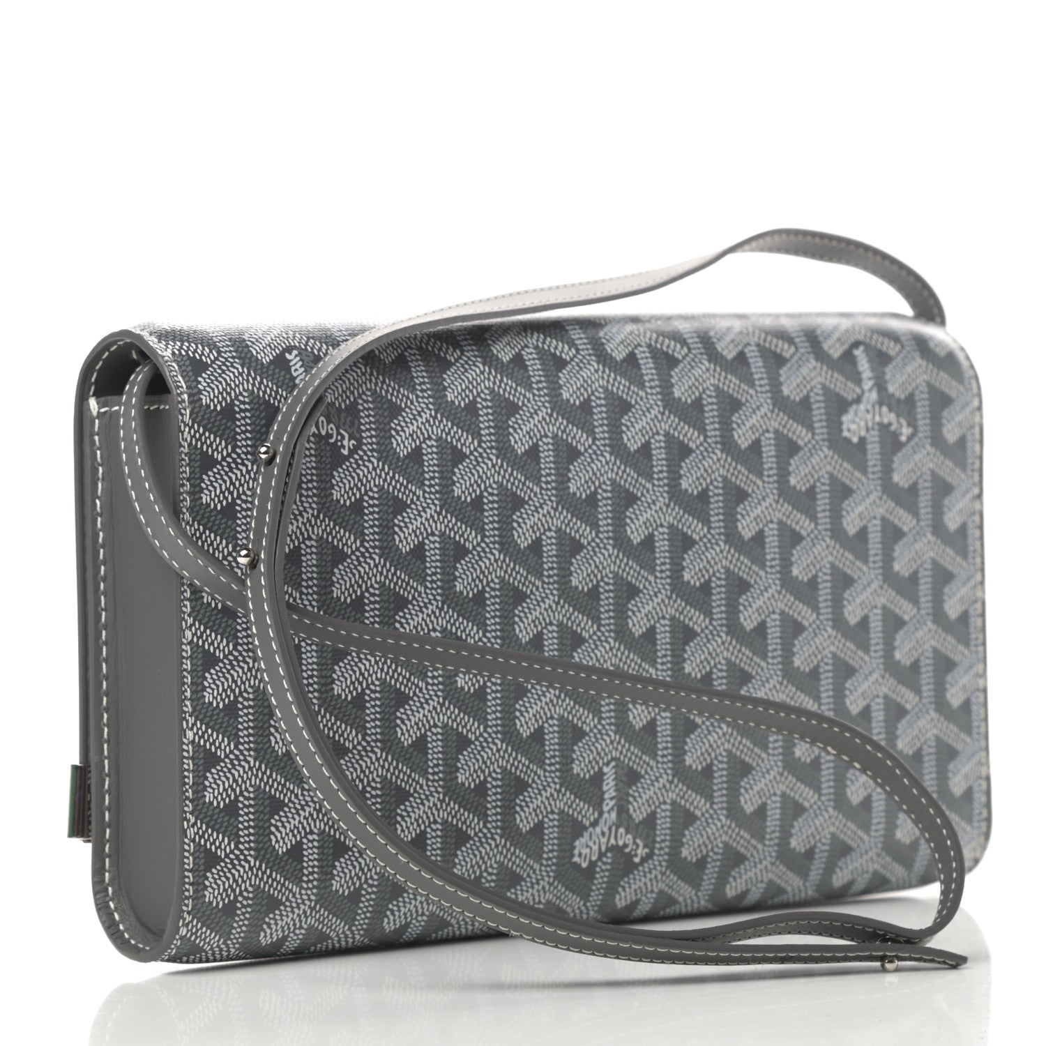 Goyard Goyardine Monte Carlo Bois Clutch With Strap Gray 3 of 10
