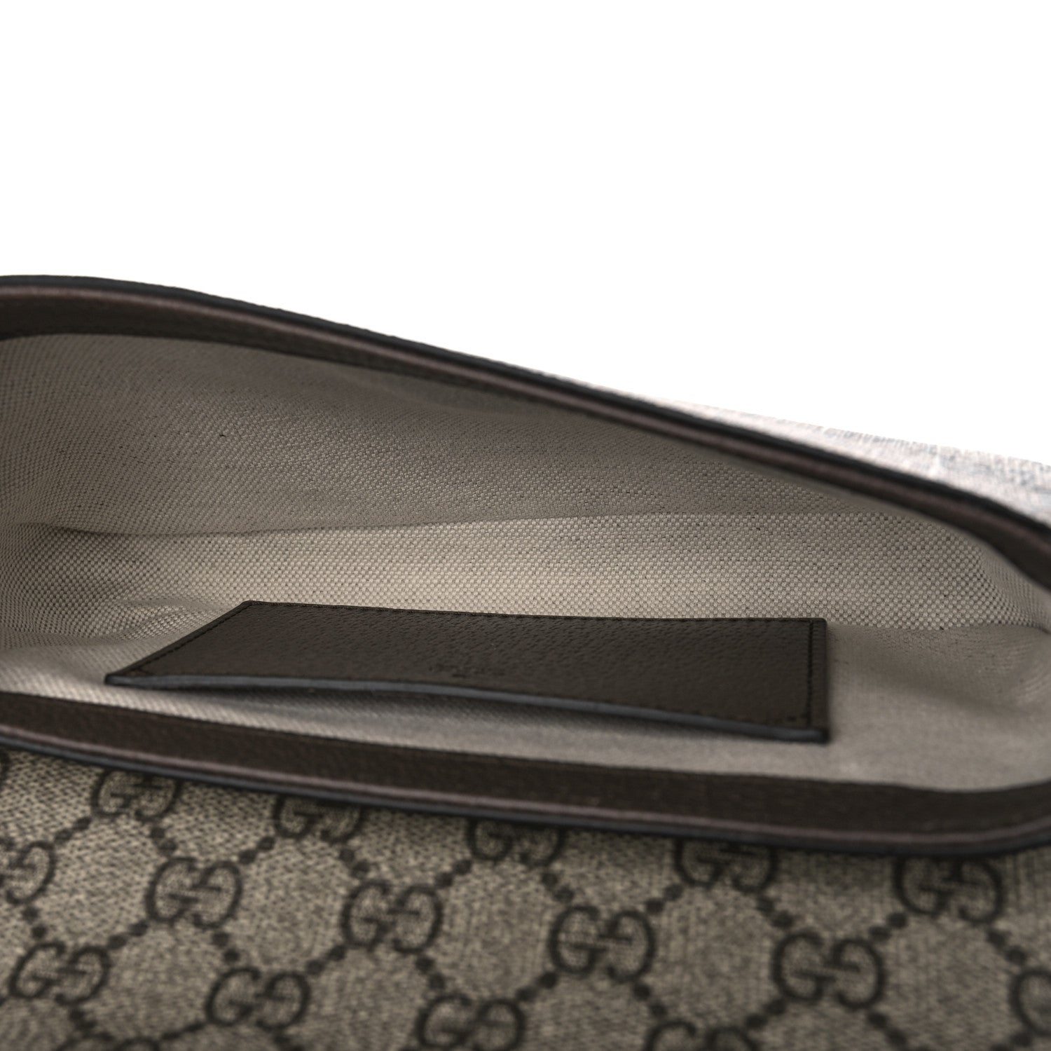 Gucci GG Supreme Monogram Textured Dollar Calfskin Web Mini Ophidia Envelope Shoulder Bag Beige Ebony 5 of 10