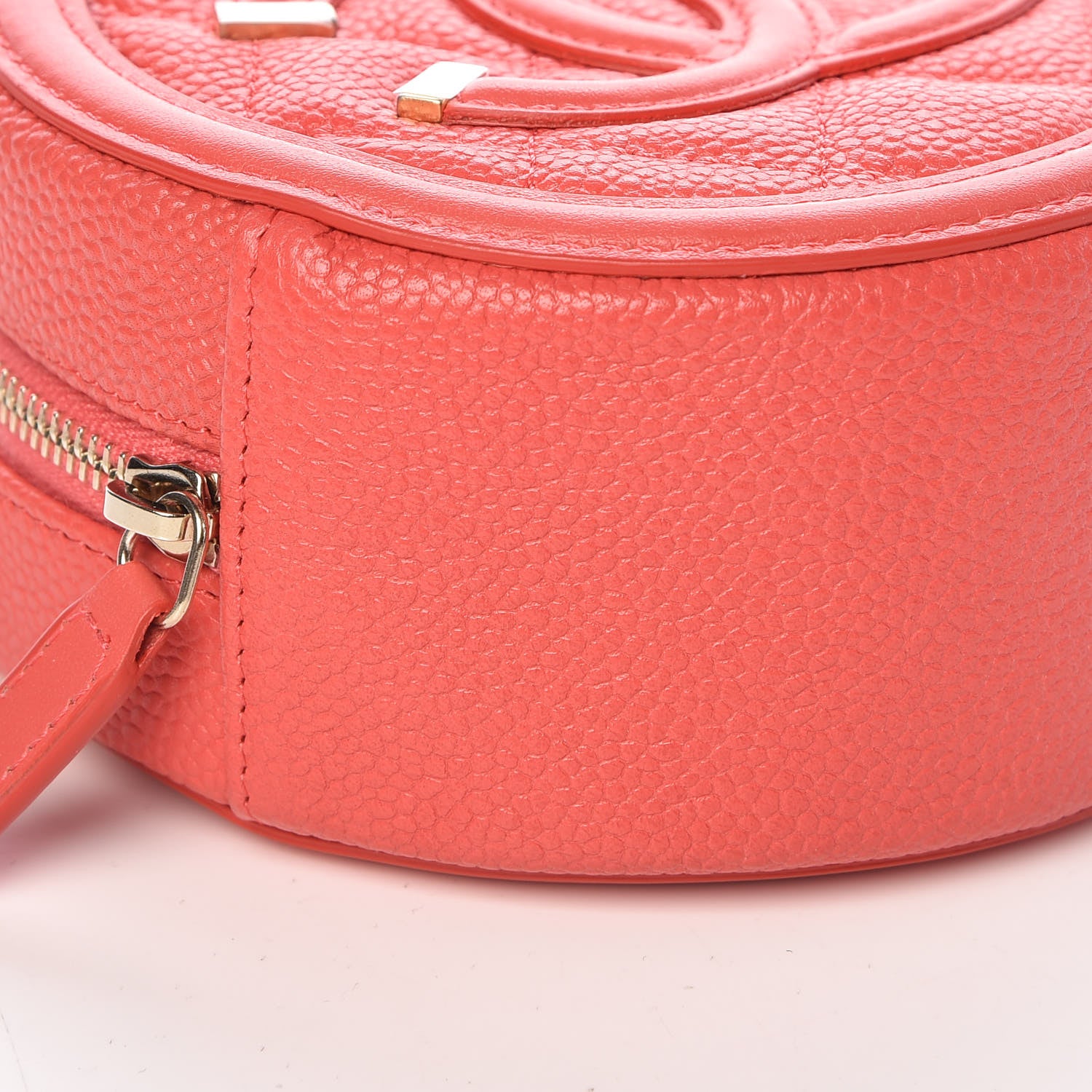 Chanel Caviar Quilted Round Filigree Crossbody Red 8 of 9