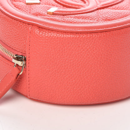 Chanel Caviar Quilted Round Filigree Crossbody Red 8 of 9
