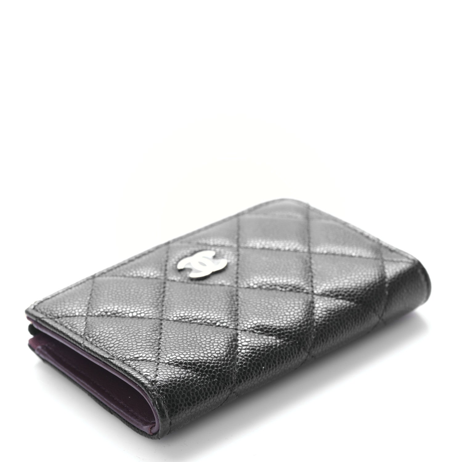 Chanel Caviar Quilted Zipped Key Holder Case Black 4 of 9