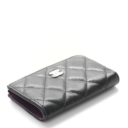 Chanel Caviar Quilted Zipped Key Holder Case Black 4 of 9