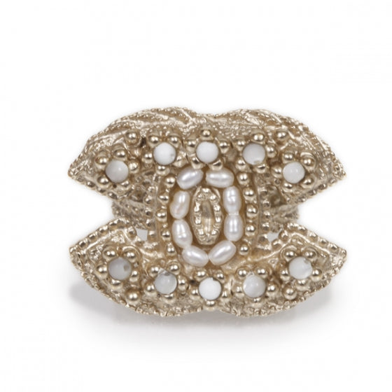 Pearl CC Boho Chic Ring 11C Gold Size 6