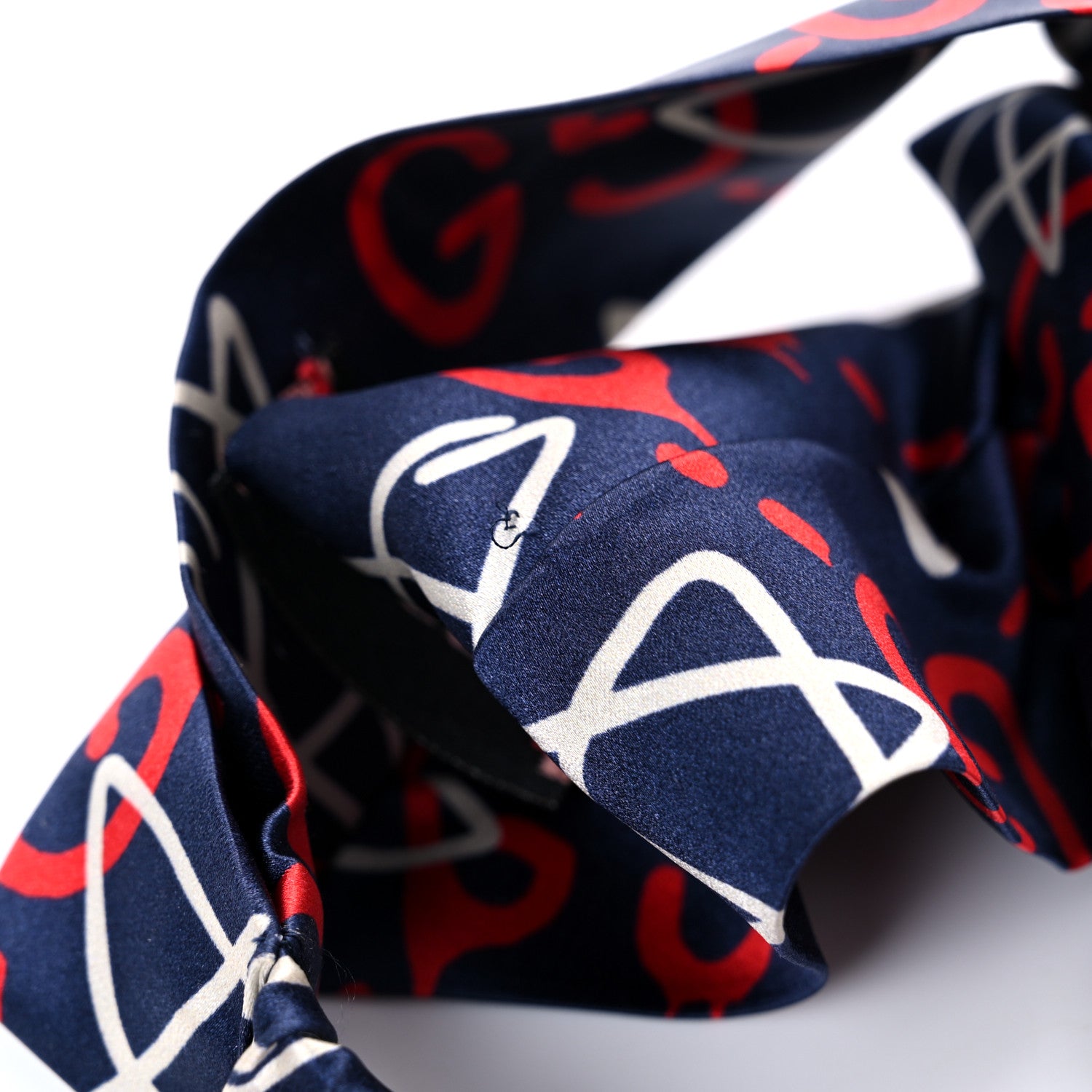 Gucci Silk GucciGhost Stars Print Duchesse Headband Sapphire Red 7 of 8