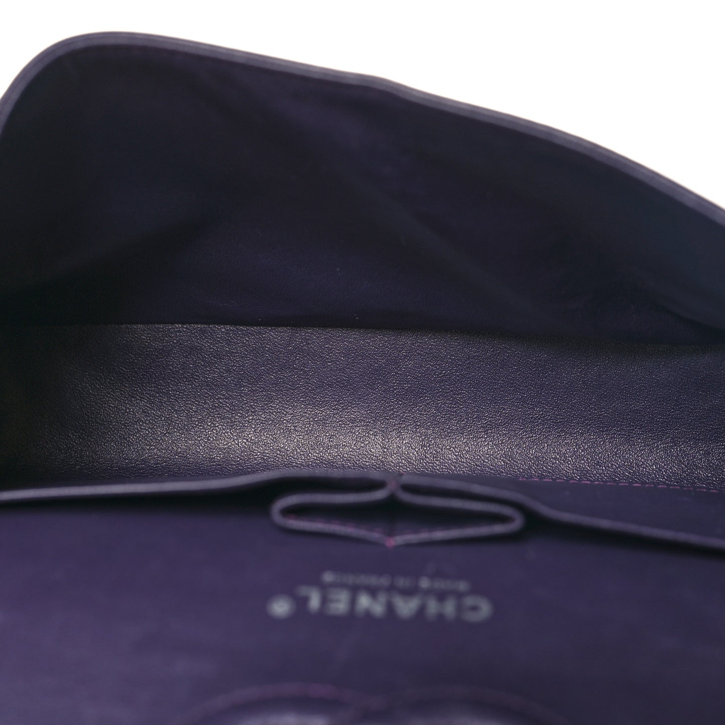 Patent Quilted Medium Double Flap Purple