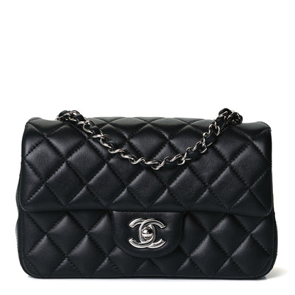 Chanel Lambskin Quilted Mini Rectangular Flap Black 1 of 11