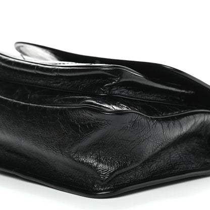 Saint Laurent Crinkled Calfskin Matelasse Monogram Medium Niki Chain Satchel Black 7 of 10