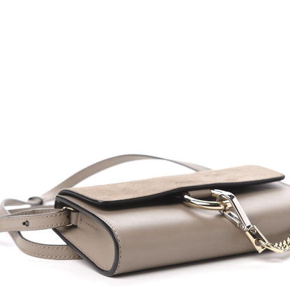 Chloe Suede Calfskin Mini Faye Shoulder Bag Motty Grey 6 of 10