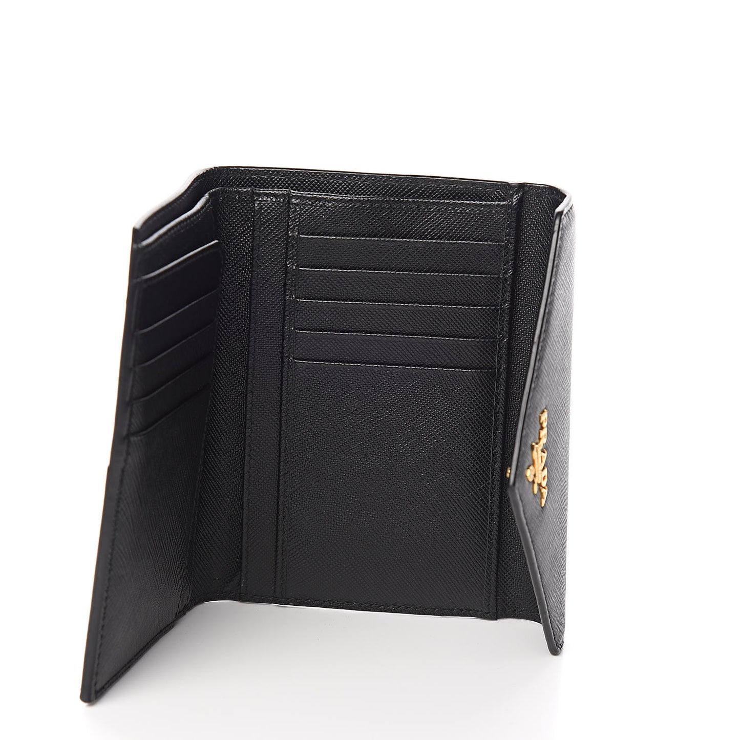 Saffiano Compact Envelope Wallet Black