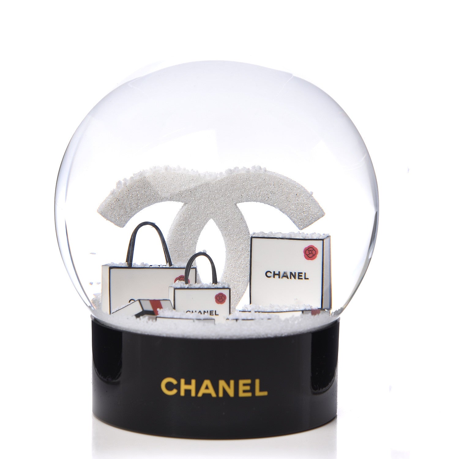 Chanel Glass CC Shopping Bag Snow Globe 1 of 4