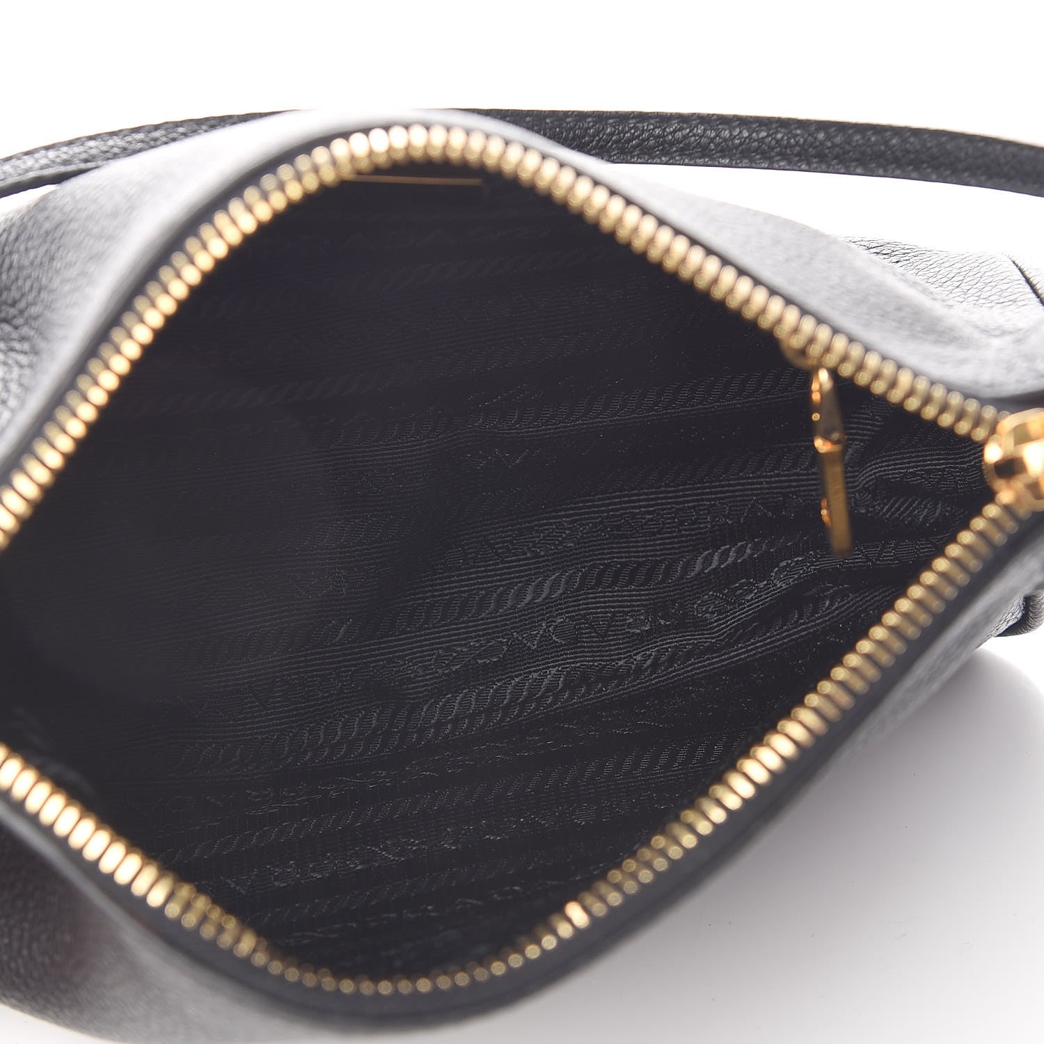 Prada Vitello Daino Pochette Bag Black 5 of 10
