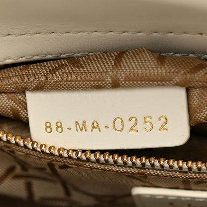 Christian Dior Lambskin Cannage Small My ABCDior Lady Dior White 7 of 13