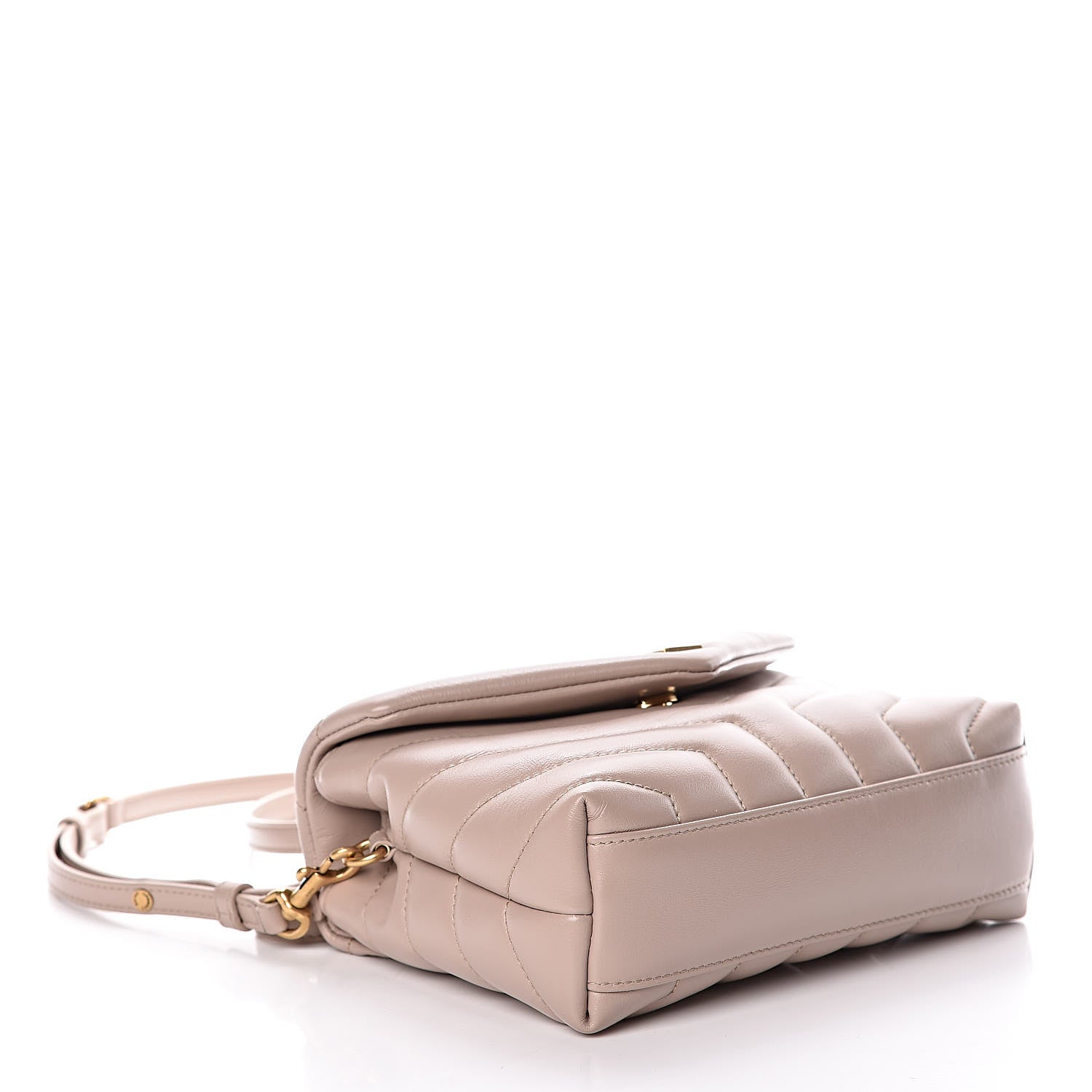 Saint Laurent Calfskin Y Quilted Monogram Toy Loulou Crossbody Bag Marble Pink 4 of 11