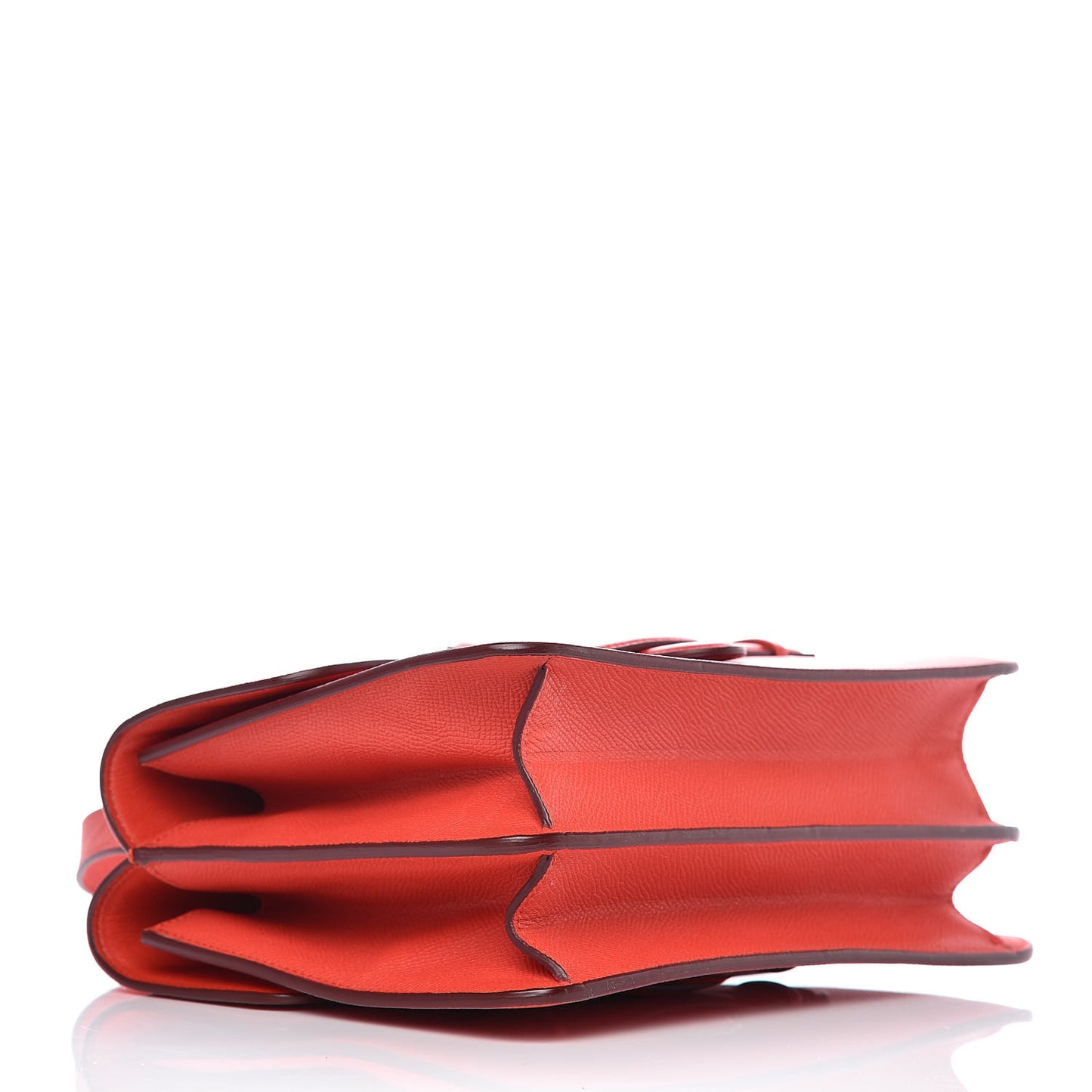 Baby Grained Calfskin Medium Symmetrical Bag Vermillion