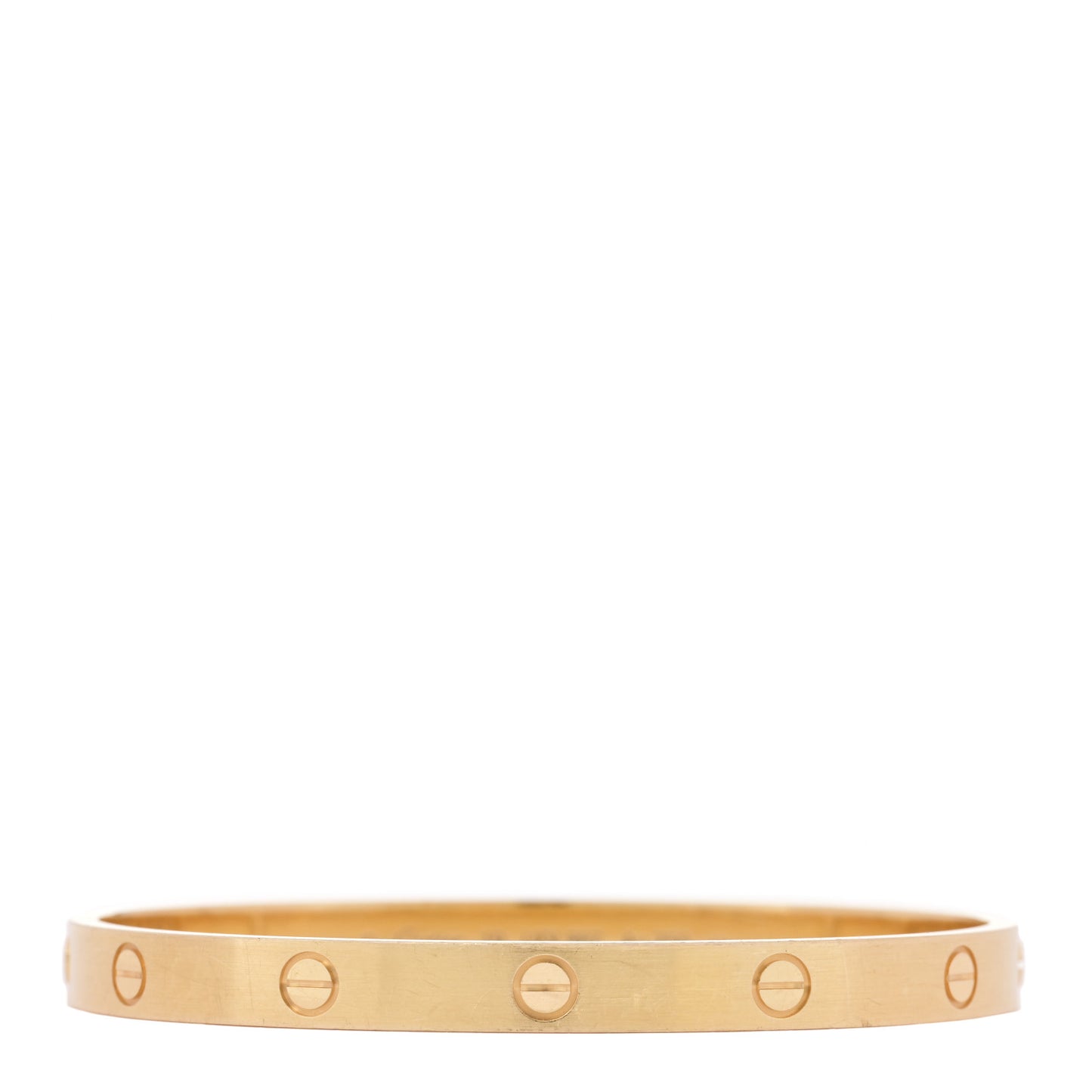 18K Yellow Gold Brushed Finish LOVE Bracelet 19