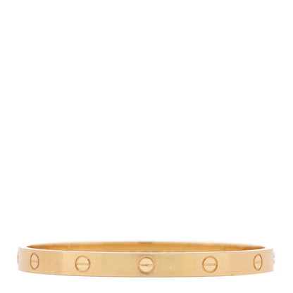 Cartier 18K Yellow Gold Brushed Finish LOVE Bracelet 19 1 of 5