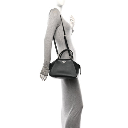 Prada Softy Calfskin Small Supernova Handbag Black 2 of 9