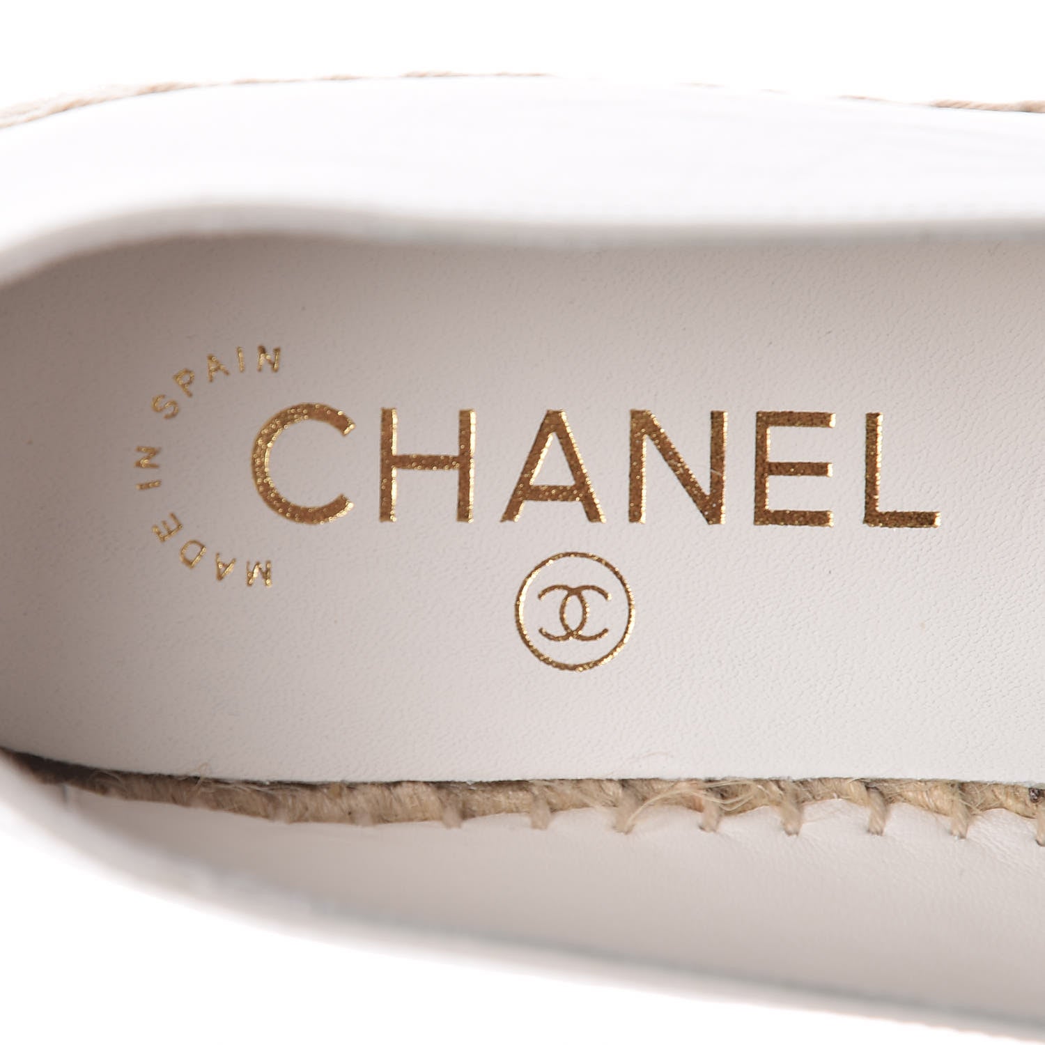 Chanel Distressed Patent CC Espadrilles 39 White 9 of 10