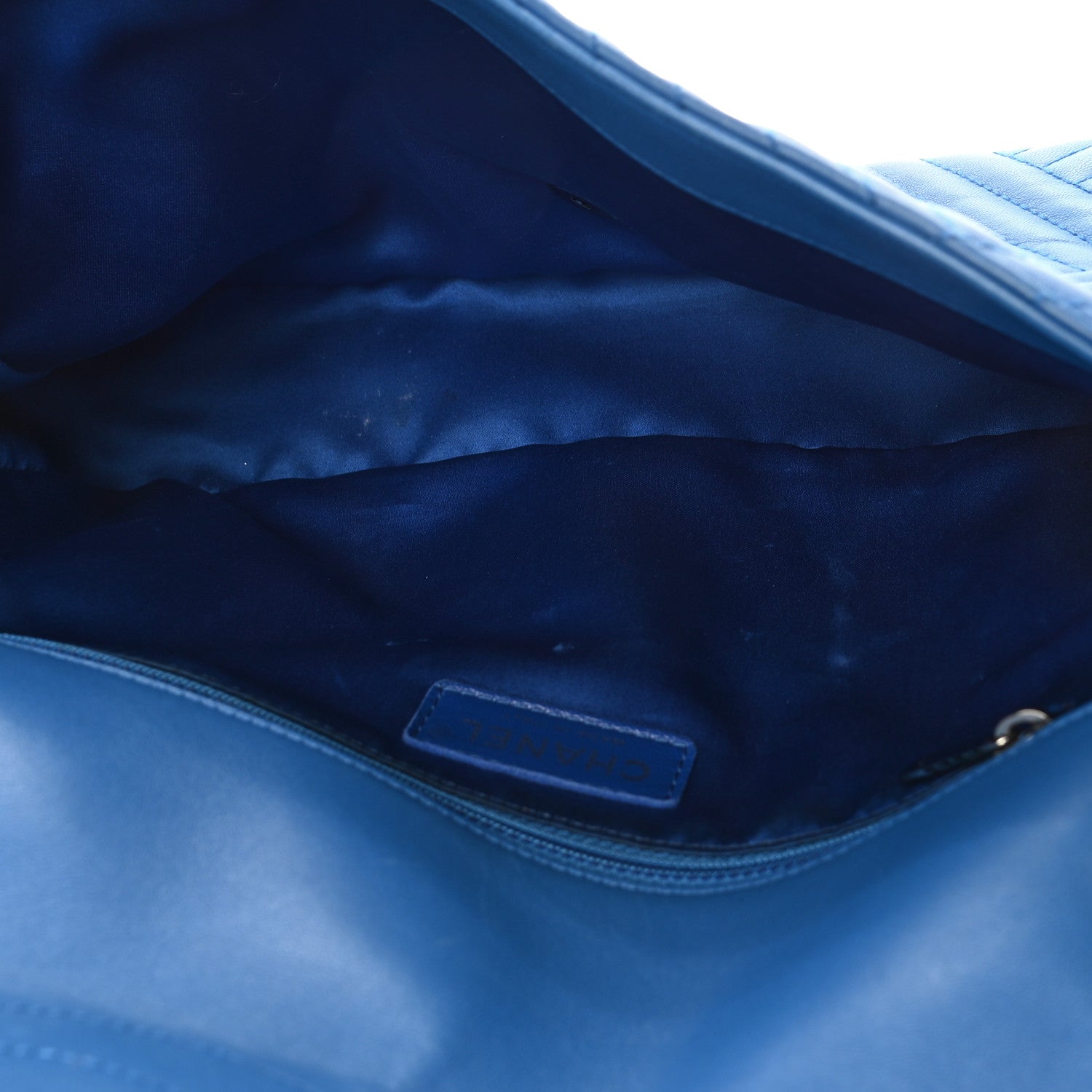 Chanel Lambskin Large CC Crossing Flap Blue 5 of 13