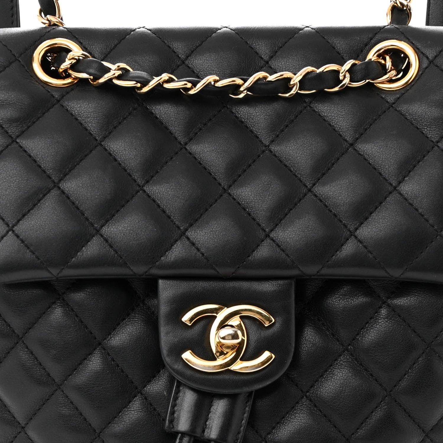 Chanel Calfskin Quilted Small Urban Spirit Backpack Black 8 of 16